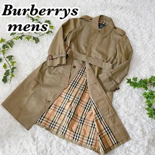 バーバリー(BURBERRY)のバーバリー　メンズ　男性　ステンカラーコート　カーキ　ベルト付き　Lサイズ相当(ステンカラーコート)