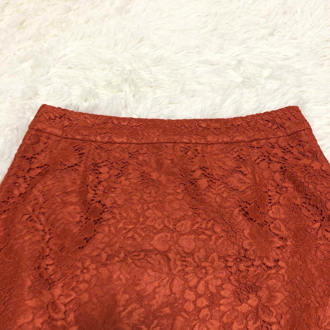 オレンジ レース フレアスカート Mサイズ 23区 - 23区 フラワーコードレース Iラインスカート タイト
