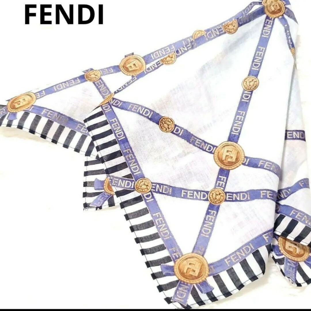 FENDI(フェンディ)のFENDI フェンディ ハンカチ 45cm×45cm 大判 レディースのファッション小物(ハンカチ)の商品写真