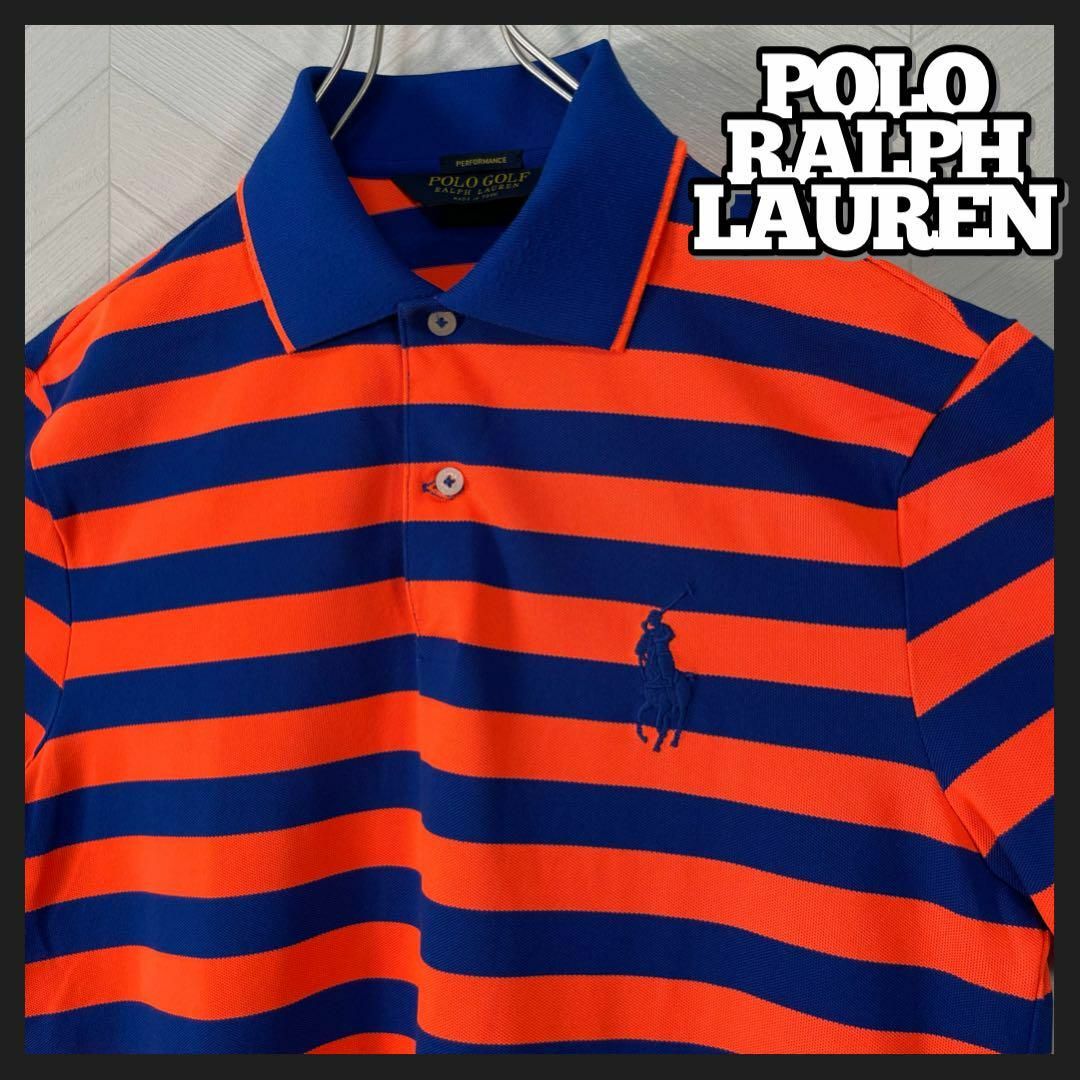 POLO RALPH LAUREN(ポロラルフローレン)のポロ ラルフローレン ポロシャツ 半袖 ボーダー 蛍光色 ビックポニー 派手 メンズのトップス(ポロシャツ)の商品写真