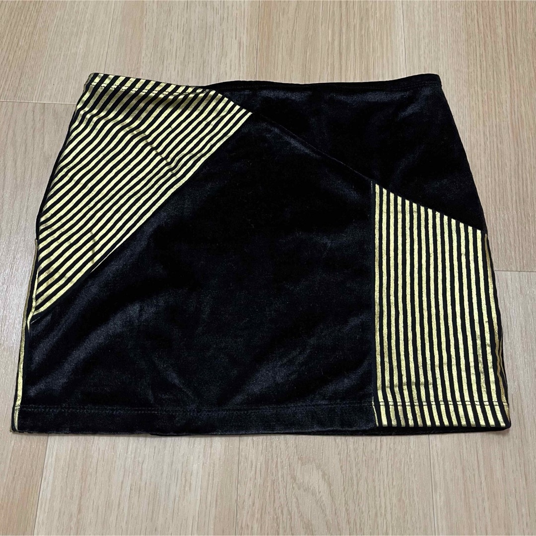 Maurie and eve  タイト　ミニスカート　ベロア　ゴールド レディースのスカート(ミニスカート)の商品写真