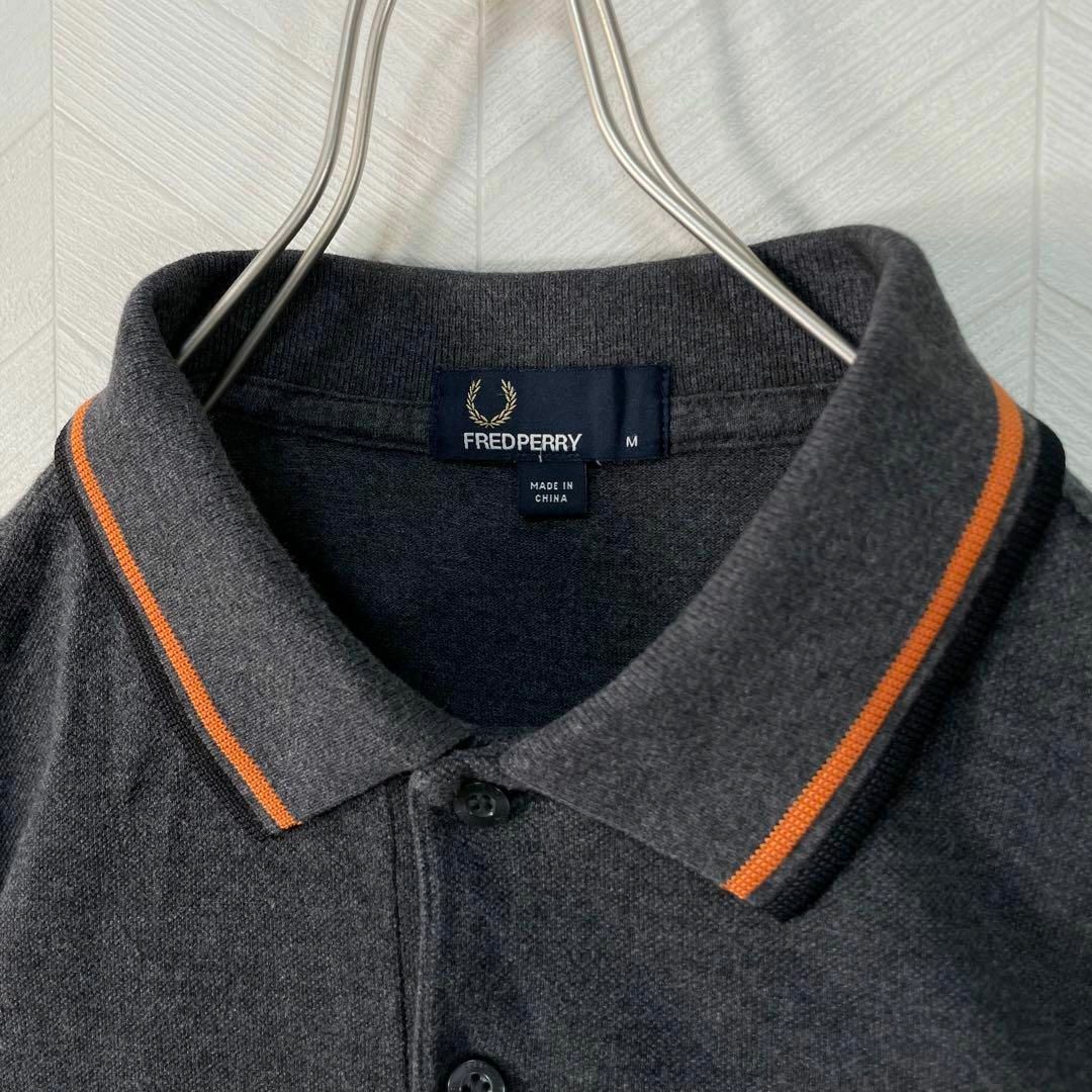 FRED PERRY(フレッドペリー)の美品 FRED PERRY ポロシャツ M12 半袖 ライン 好配色 鹿子 M メンズのトップス(ポロシャツ)の商品写真