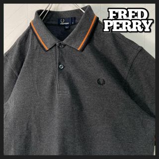 FRED PERRY - 美品 FRED PERRY ポロシャツ M12 半袖 ライン 好配色 鹿子 M