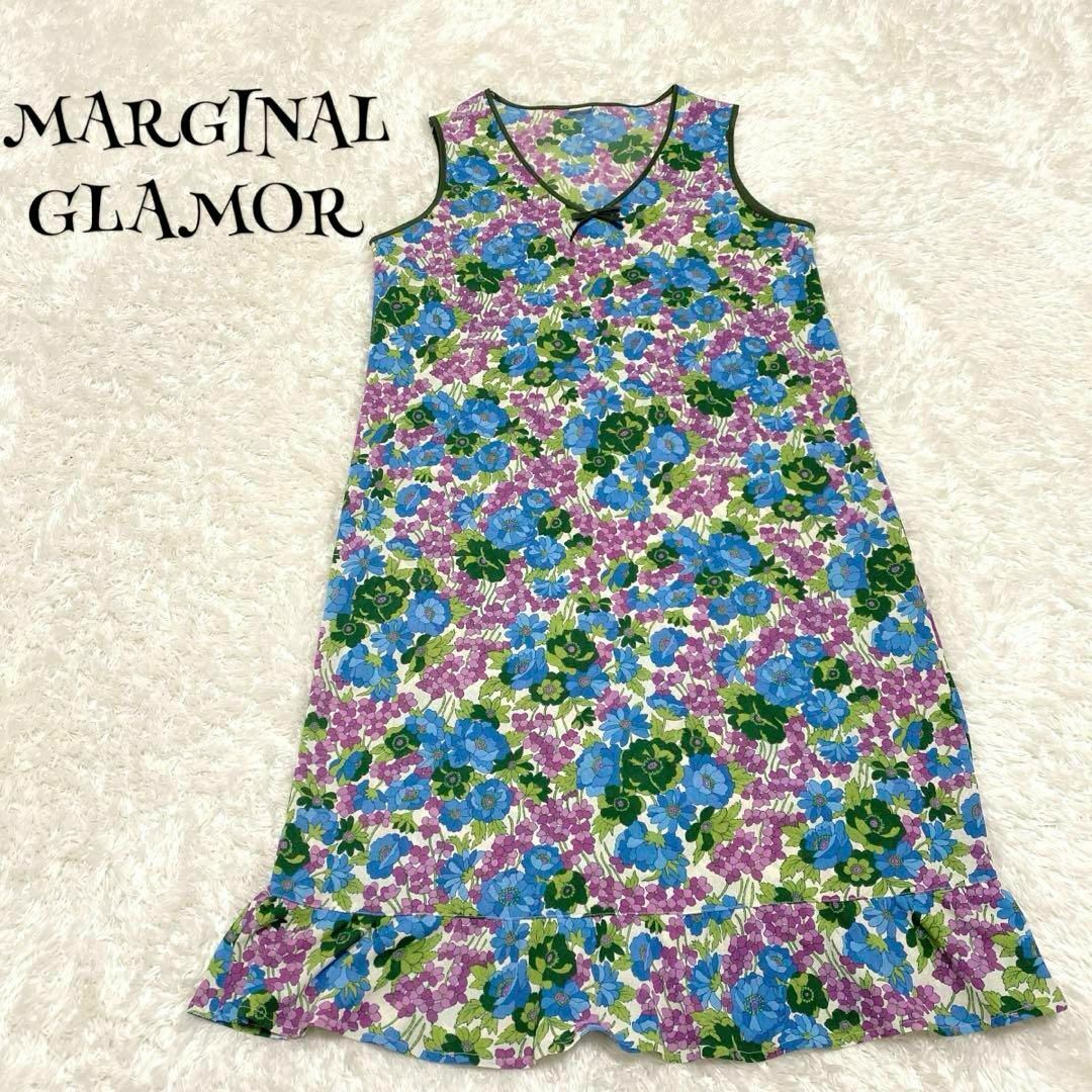MARGINAL GLAMOR マージナルグラマー☆ノースリーブワンピース 花柄 レディースのワンピース(ひざ丈ワンピース)の商品写真