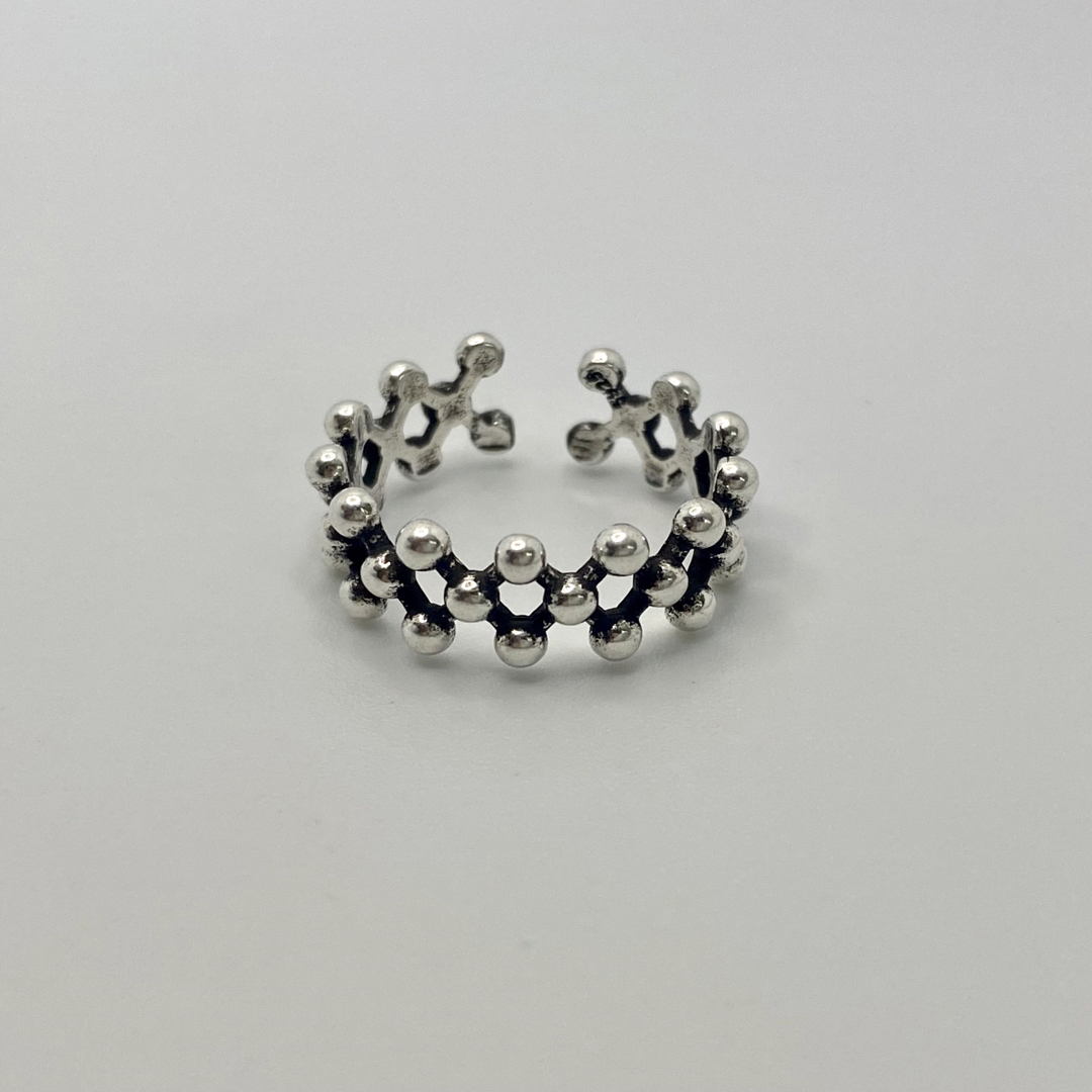 【匿名配送】 ジオメトリー ボンド シルバー リング silver925 メンズのアクセサリー(リング(指輪))の商品写真