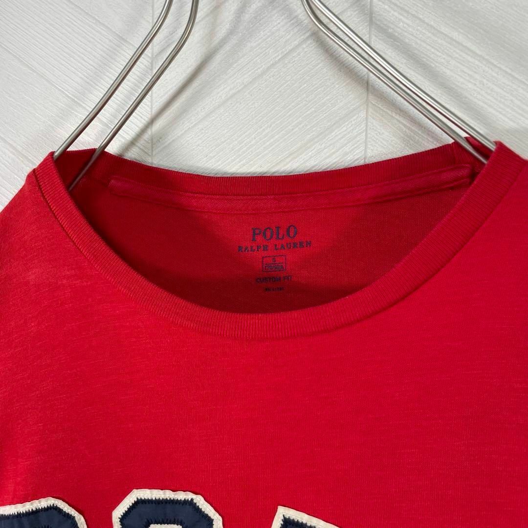 POLO RALPH LAUREN(ポロラルフローレン)の美品 ポロラルフローレン Tシャツ デカロゴ 半袖 S レッド ラルフ メンズ メンズのトップス(Tシャツ/カットソー(半袖/袖なし))の商品写真