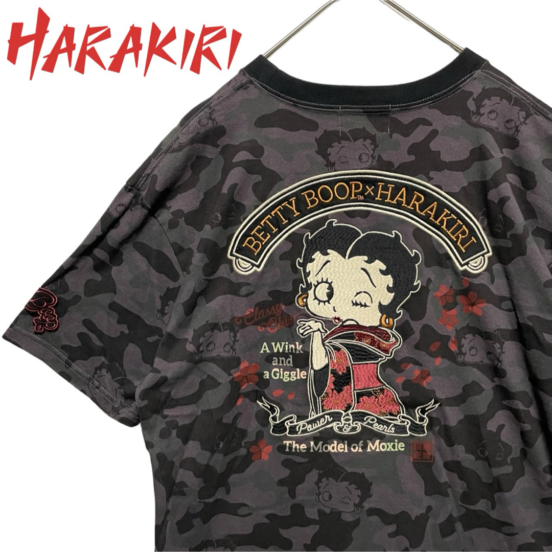 HARAKIRI ハラキリ ベティブープ 両面 刺繍 迷彩 カモフラ  Tシャツ メンズのトップス(Tシャツ/カットソー(半袖/袖なし))の商品写真