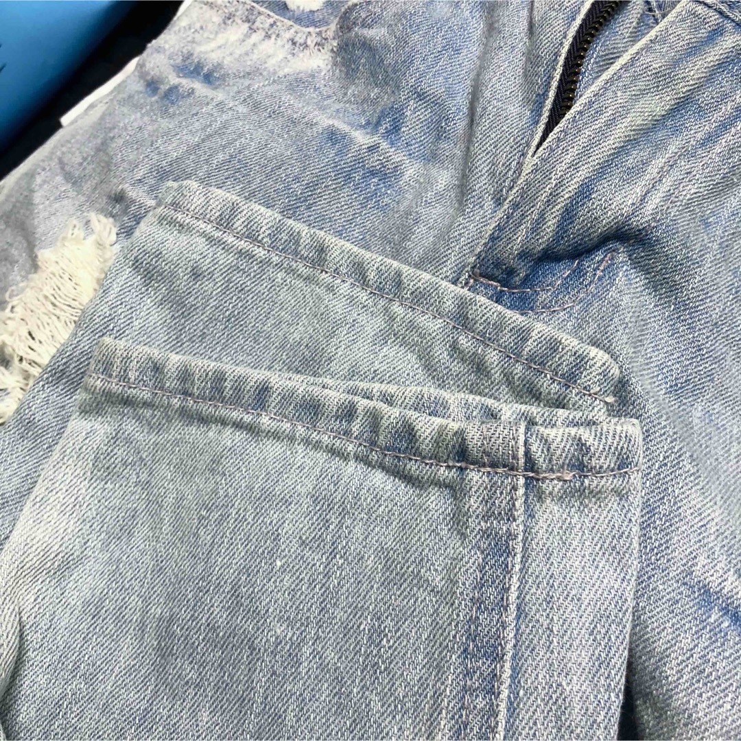 COOKJEANS クックジーンズ ダメージ デニム レディース レディースのパンツ(デニム/ジーンズ)の商品写真