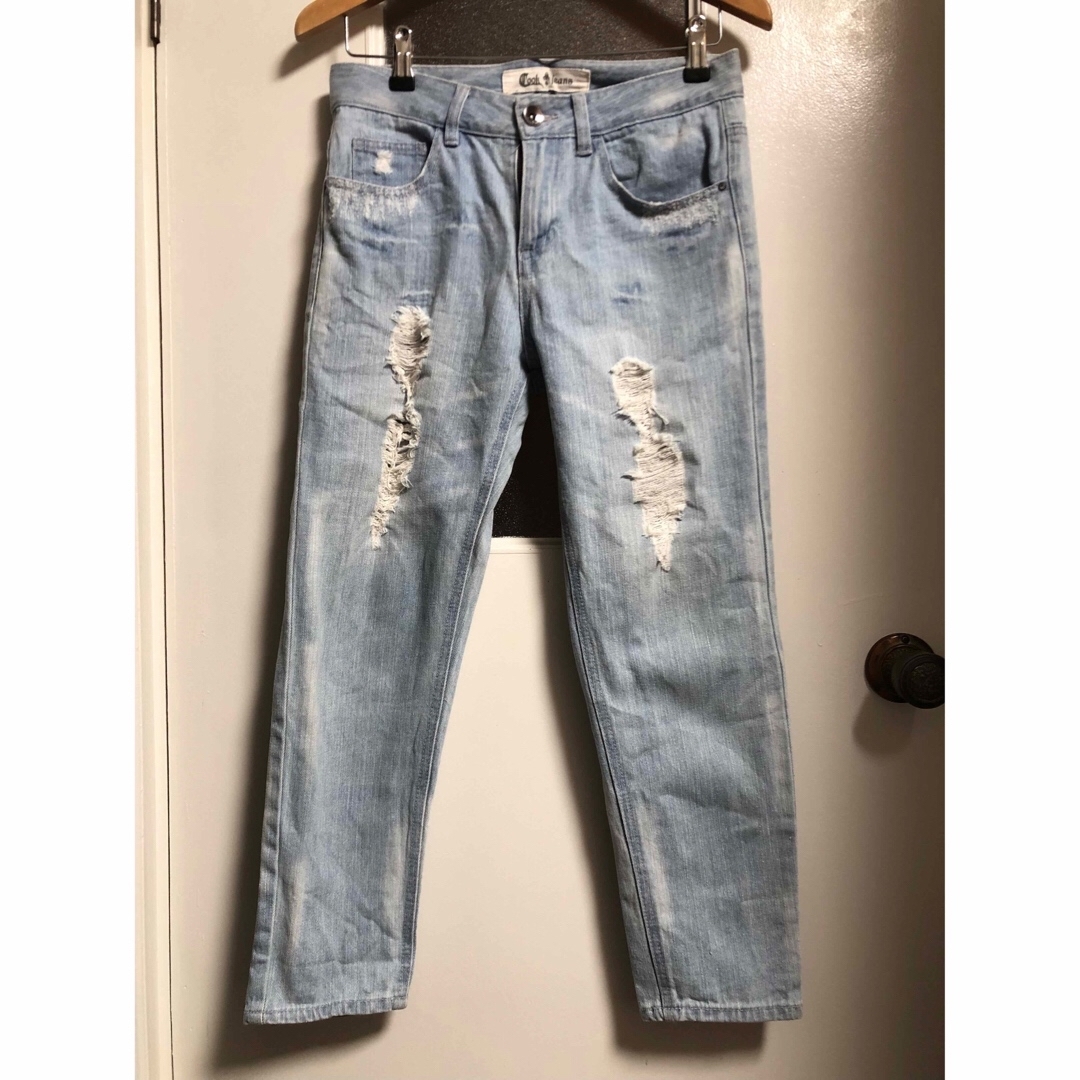 COOKJEANS クックジーンズ ダメージ デニム レディース レディースのパンツ(デニム/ジーンズ)の商品写真