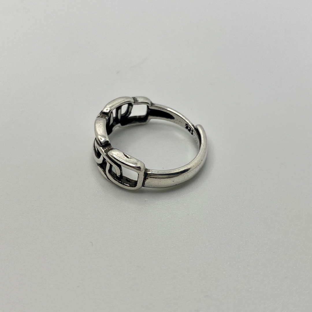 【匿名配送】 チェーン デザイン シルバー リング silver925 メンズのアクセサリー(リング(指輪))の商品写真