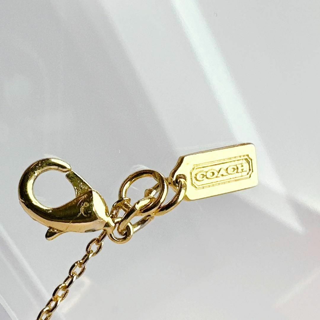 COACH(コーチ)の美品✨コーチ オプアート パヴェ ハート ラインストーン ネックレス ゴールド レディースのアクセサリー(ネックレス)の商品写真