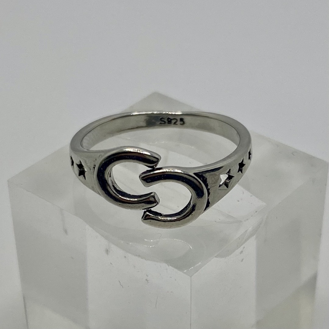 【匿名配送】 C モチーフ スター 透かし シルバー リング silver925 メンズのアクセサリー(リング(指輪))の商品写真