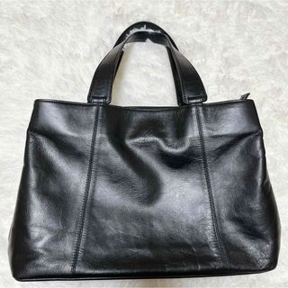 Kitamura - 【美品】Kitamura キタムラ トートバッグ レザー  Kロゴ 黒ブラック