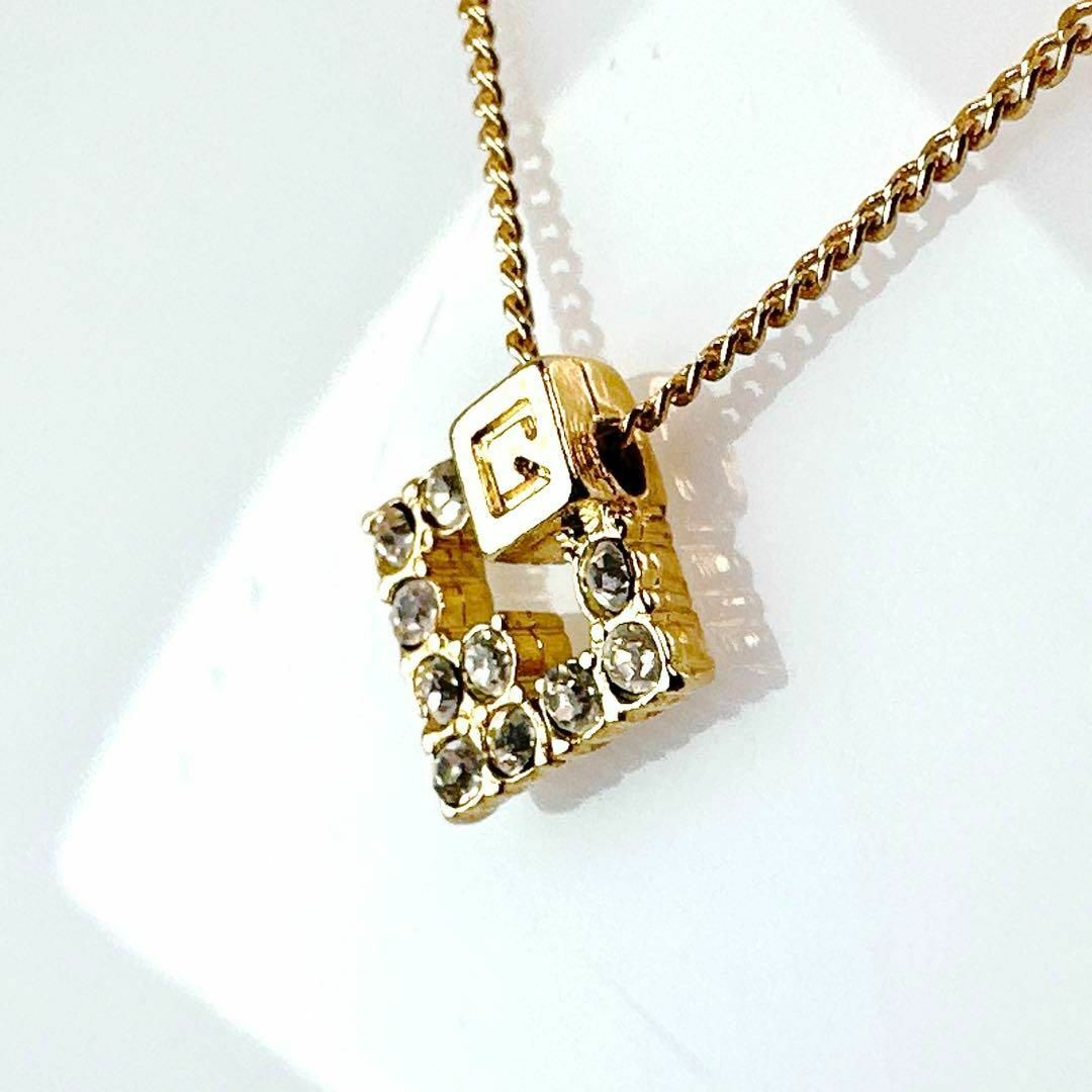 GIVENCHY(ジバンシィ)の極美品✨ジバンシィ GIVENCHY ラインストーン ネックレス ゴールド系 レディースのアクセサリー(ネックレス)の商品写真