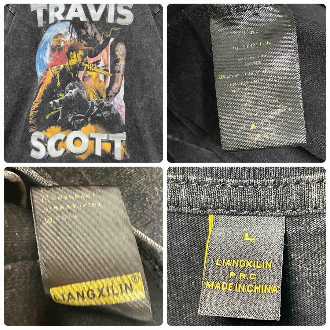 LIANGXILIN トラヴィススコット ヴィンテージ加工 ロンT 長袖Tシャツ メンズのトップス(Tシャツ/カットソー(七分/長袖))の商品写真