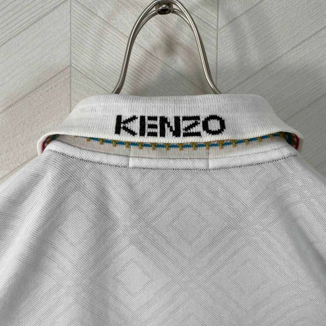 KENZO ポロシャツ 半袖 総柄 ポケット 刺繍ロゴ ゆるだぼ 襟裏総刺繍 メンズのトップス(ポロシャツ)の商品写真