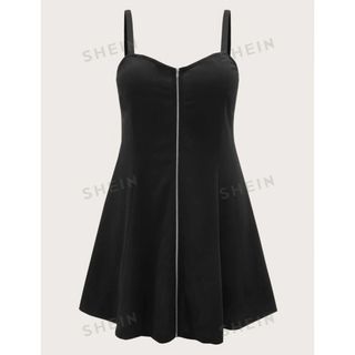 SHEIN - シーインSHEIN MODジッパー フロントキャミドレス ワンピース4XL