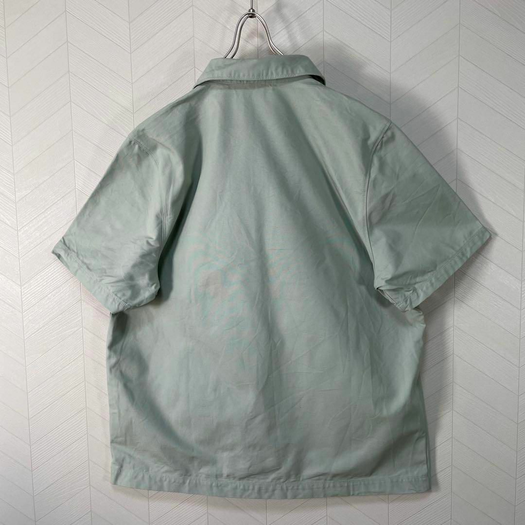 NIKE(ナイキ)のNIKE ハーフジップ プルオーバー シャツ ジャケット 半袖 刺繍ロゴ 薄緑 メンズのトップス(その他)の商品写真