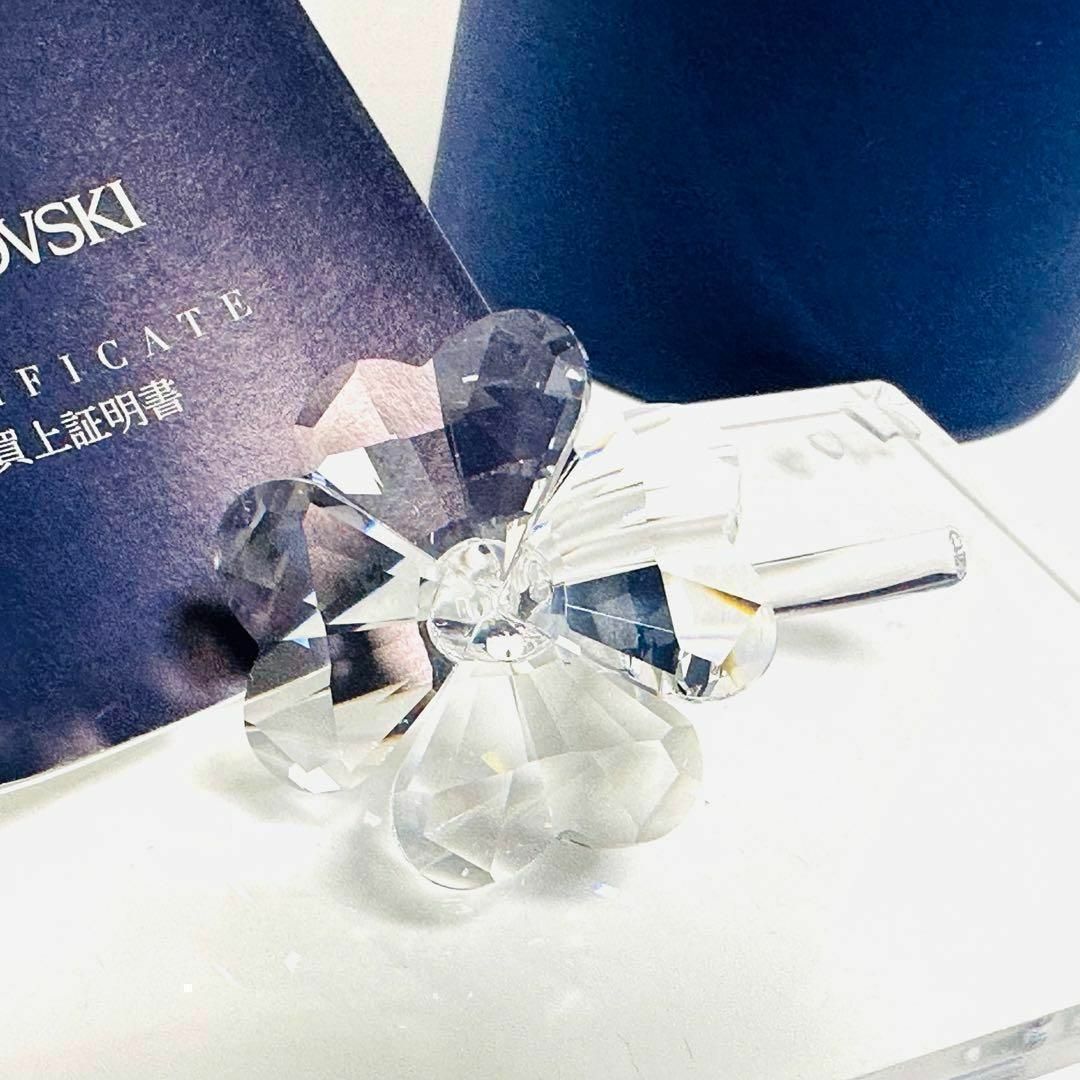 SWAROVSKI(スワロフスキー)の極美品✨スワロフスキー 四つ葉クローバー フラワー クリスタル オブジェ 置物 インテリア/住まい/日用品のインテリア小物(置物)の商品写真