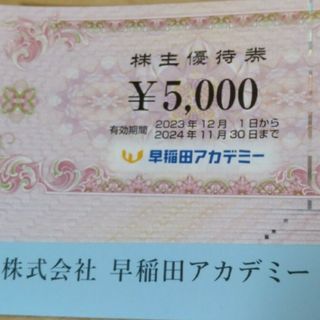 匿名安心手渡し宅急便コンパクト発送❣️早稲田アカデミー株主優待券100枚50万円(その他)