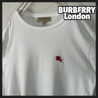 Burberry London Tシャツ 半袖 刺繍ロゴ メンズ S ホワイト