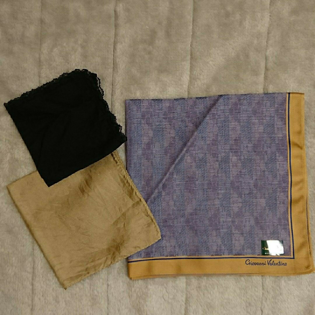 ハンカチ & ポケットチーフ ３点セット メンズのファッション小物(ハンカチ/ポケットチーフ)の商品写真