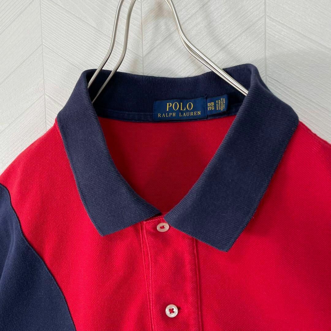 POLO RALPH LAUREN(ポロラルフローレン)のポロ ラルフローレン ポロシャツ 半袖 マルチカラー オーバーサイズ デカロゴ メンズのトップス(ポロシャツ)の商品写真