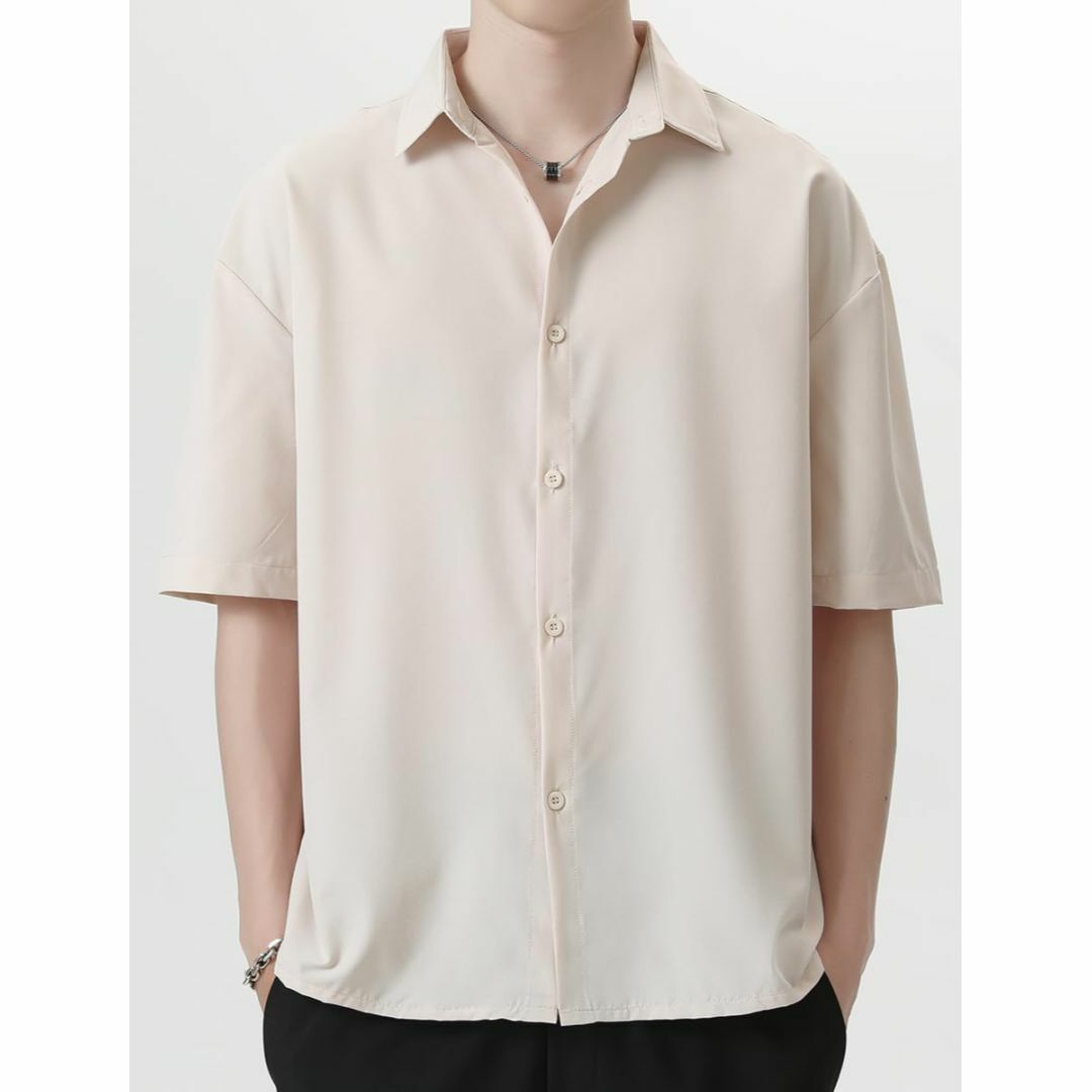 [Bligo] シャツ メンズ 長袖 半袖 ゆったり 吸汗速乾 ワイシャツ 五分 メンズのファッション小物(その他)の商品写真