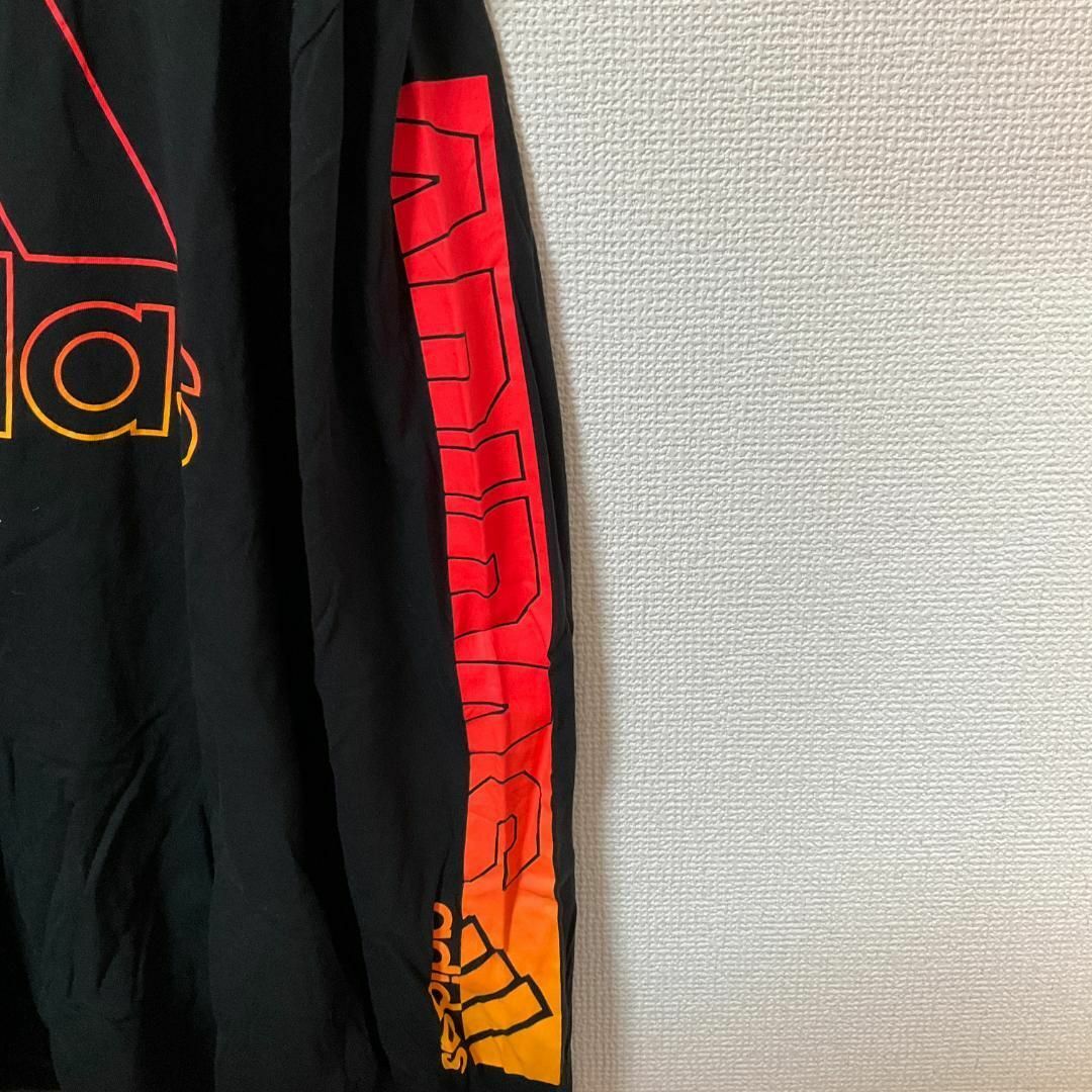 adidas(アディダス)の90s 古着 adidas 長袖Tシャツ ロンT XL でかロゴ トップス メンズのトップス(Tシャツ/カットソー(半袖/袖なし))の商品写真