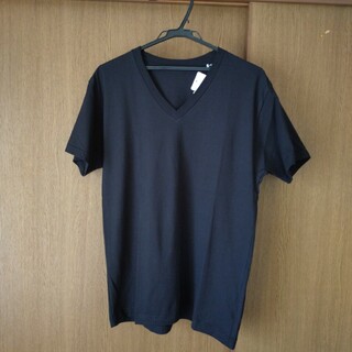 新品 未使用 無地 シンプル トップス 半袖 Tシャツ メンズ Ｌサイズ 黒色