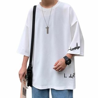 [foveitaa] tシャツ 夏服 メンズ 七分袖 メンズ 大きいサイズ ゆっ(その他)