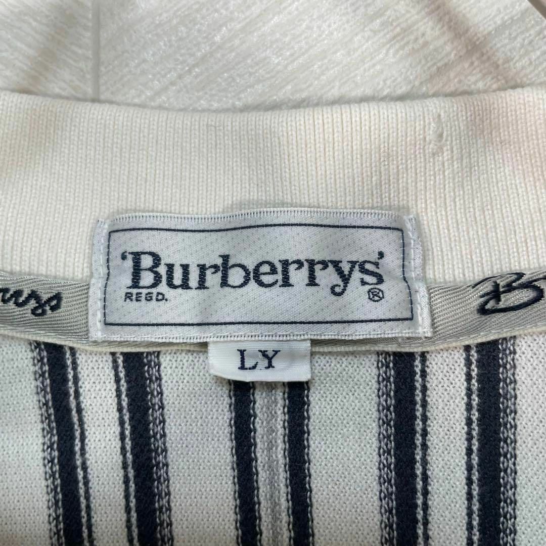 BURBERRY(バーバリー)の90s Burberry's ポロシャツ 半袖 ストライプ 刺繍ロゴ ポケット メンズのトップス(ポロシャツ)の商品写真