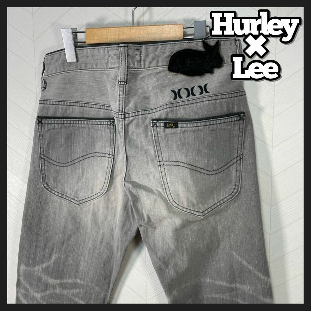 Lee(リー)の希少 00s Lee × Hurley コラボ ブラック デニム used加工 メンズのパンツ(デニム/ジーンズ)の商品写真