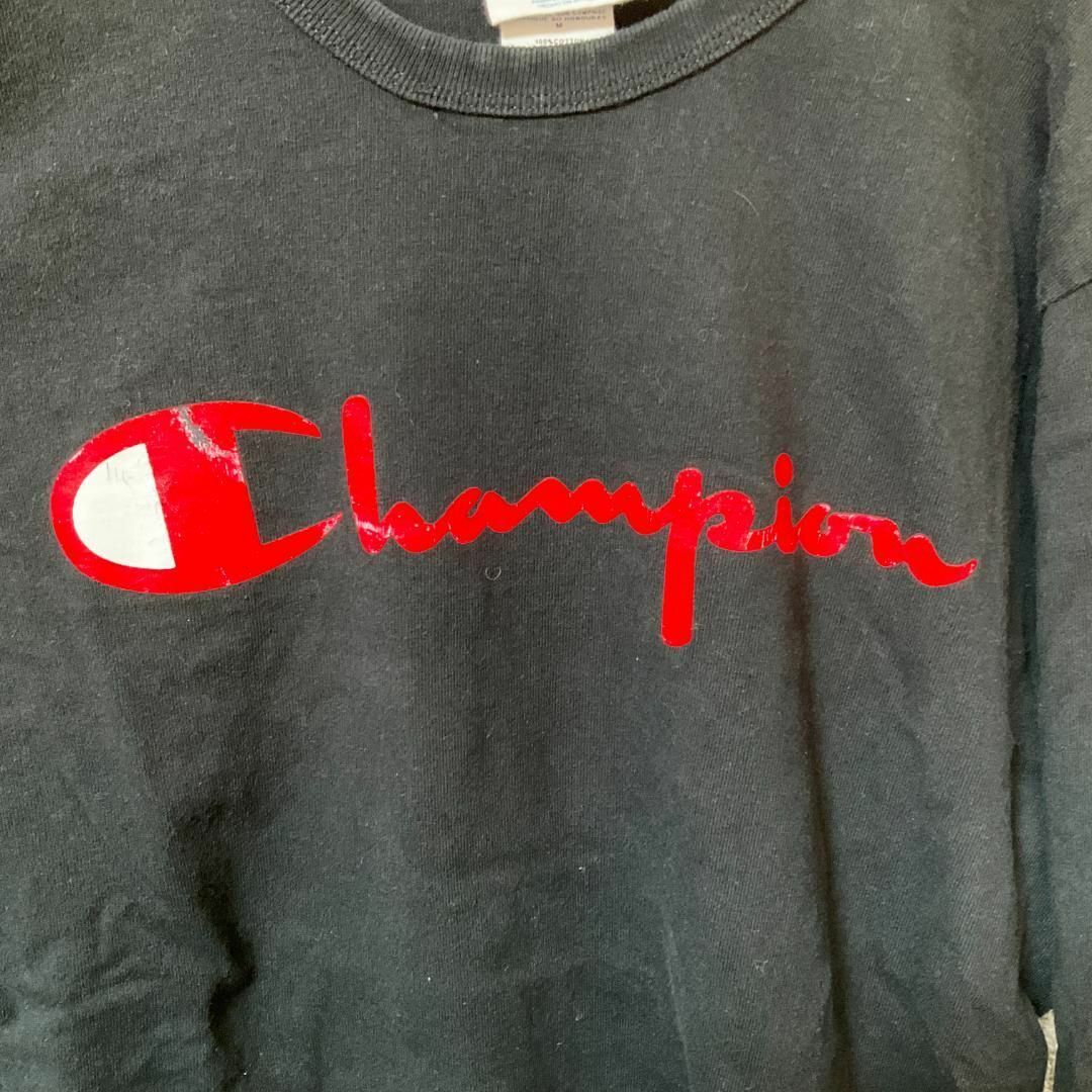 Champion(チャンピオン)の90s 古着 Champion 長袖Tシャツ ロンT M でかロゴ トップス メンズのトップス(Tシャツ/カットソー(半袖/袖なし))の商品写真