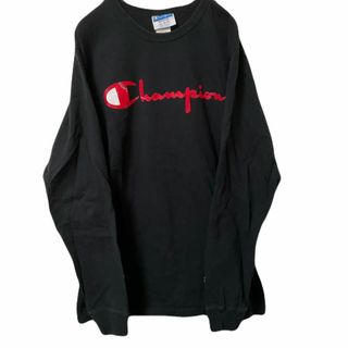 Champion - 90s 古着 Champion 長袖Tシャツ ロンT M でかロゴ トップス