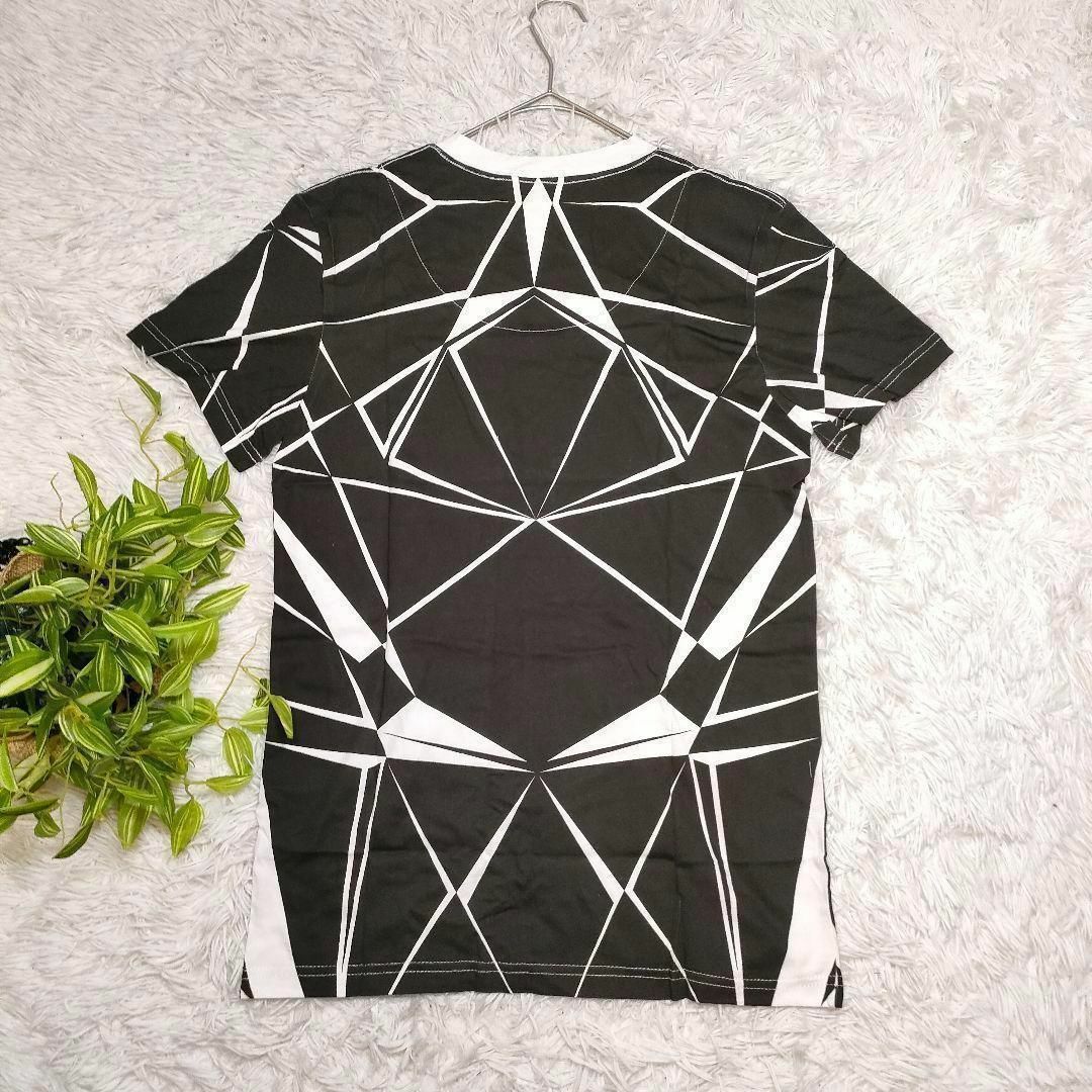 PARADOX(パラドックス)のパラドックス Tシャツ 総柄 幾何学模様 PARADOX 総柄 半袖 黒 白 S メンズのトップス(Tシャツ/カットソー(半袖/袖なし))の商品写真