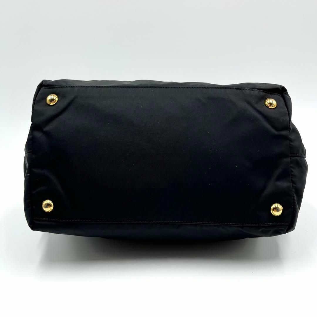 PRADA(プラダ)の✨良品✨プラダ リボン トートバッグ 肩掛け テスートナイロン ブラック レディースのバッグ(トートバッグ)の商品写真