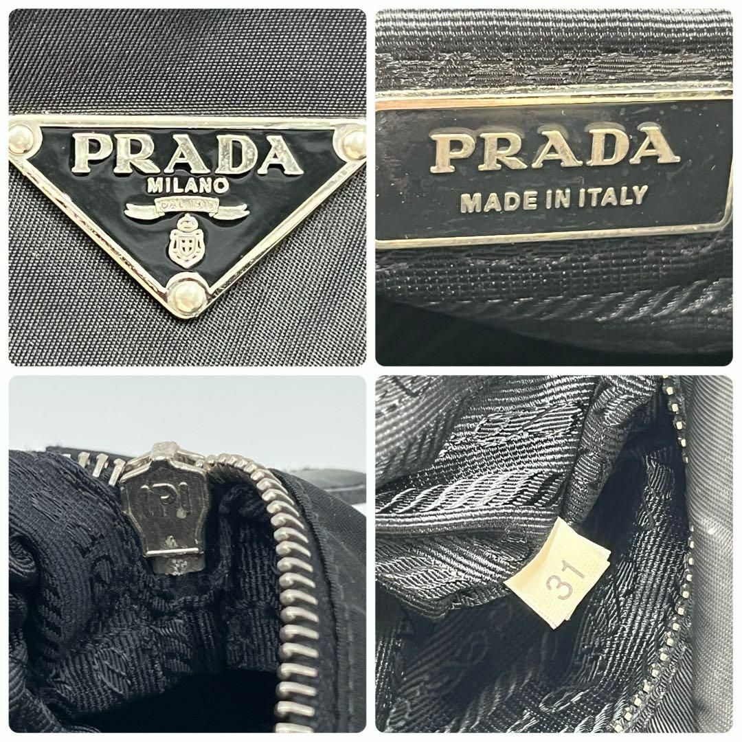 PRADA(プラダ)の✨美品 ギャラ付き✨プラダ トートバッグ 三角プレート 肩掛け ナイロン  黒 レディースのバッグ(トートバッグ)の商品写真