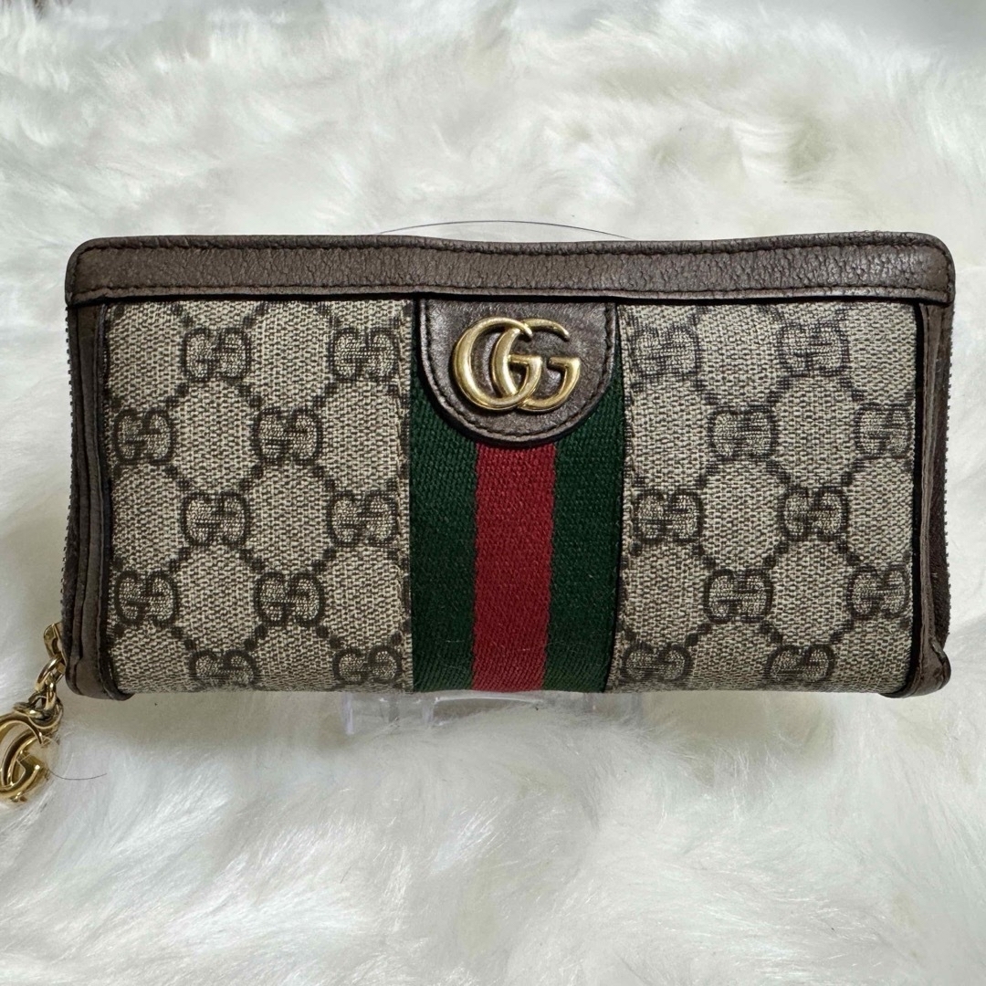 Gucci(グッチ)の✨極美品✨GUCCI シェリーライン GG柄 PVC レザー ラウンドファスナー レディースのファッション小物(財布)の商品写真