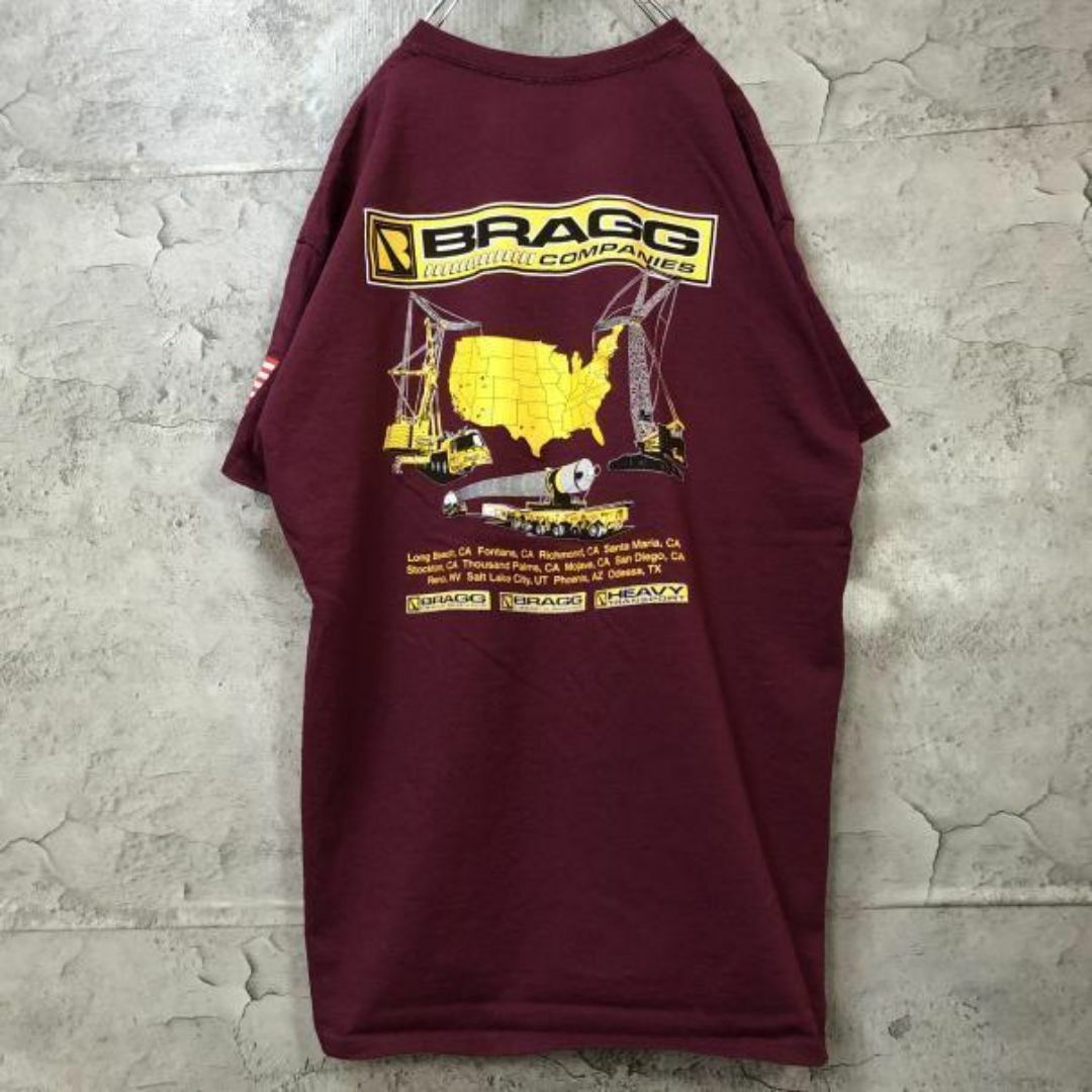 BRAGG クレーン 企業ロゴ USA輸入 ビックサイズ Tシャツ メンズのトップス(Tシャツ/カットソー(半袖/袖なし))の商品写真