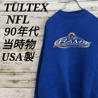 【k6652】USA製古着タルテックス90s当時物NFLスウェットトレーナー長袖(スウェット)