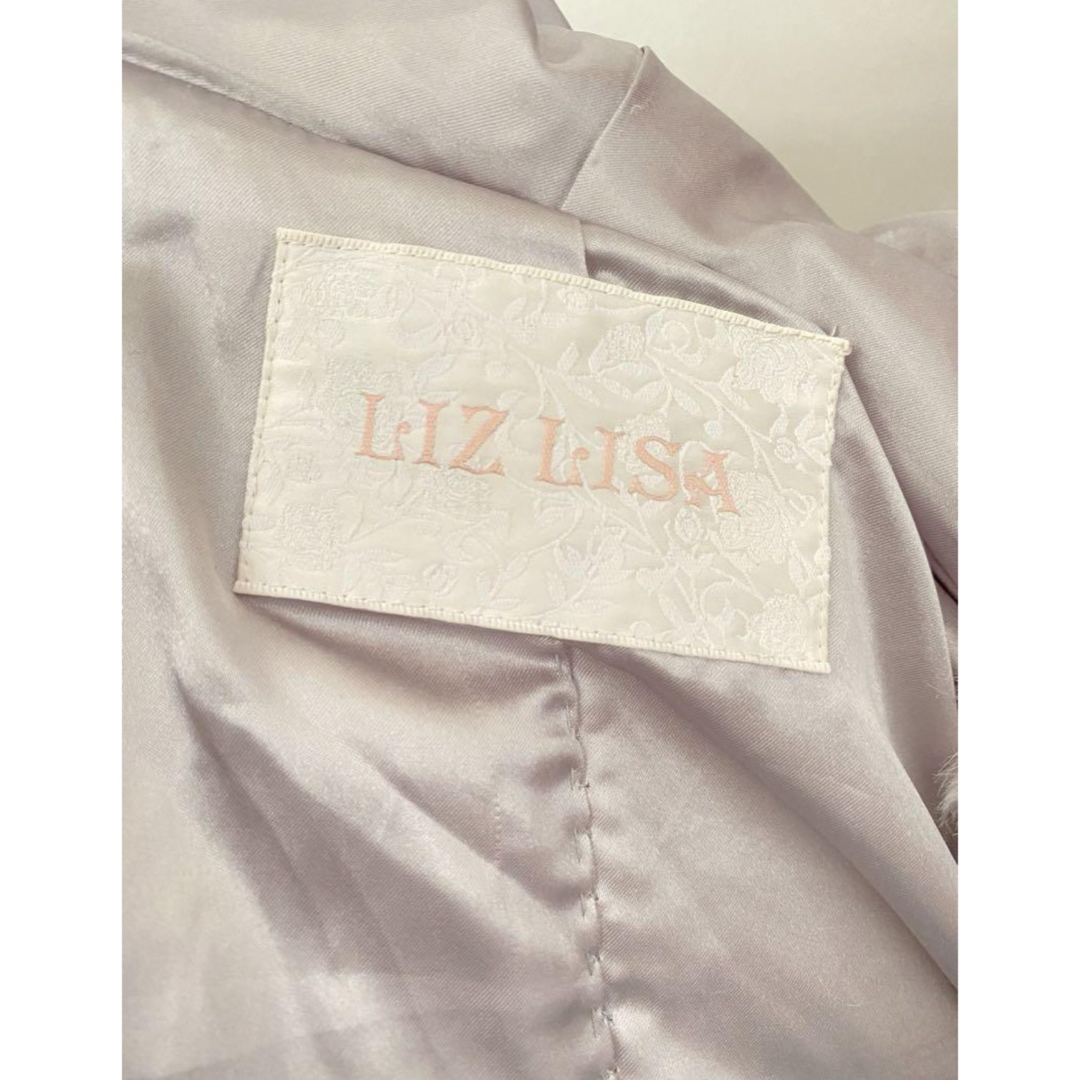 LIZ LISA(リズリサ)のリズリサ　紫　コート　ファー　パープル　レース　リボン レディースのジャケット/アウター(ロングコート)の商品写真