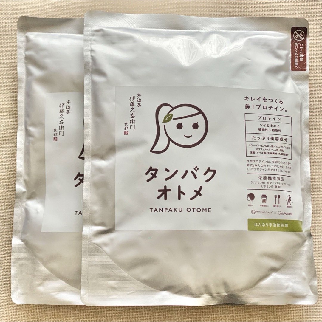 プロテイン タマチャンショップ タンパクオトメ はんなり宇治抹茶味 食品/飲料/酒の健康食品(プロテイン)の商品写真