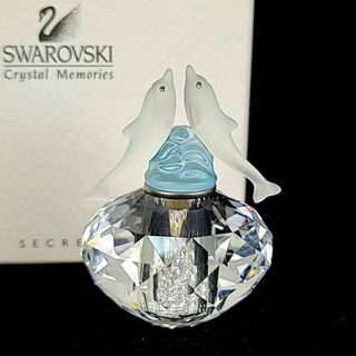 スワロフスキー(SWAROVSKI)の●美品 ◆ スワロフスキー　イルカ　ドルフィン　香水瓶　パフュームボトル　箱つき(置物)