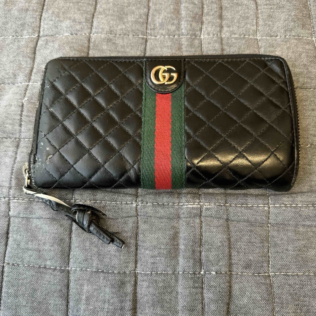 Gucci(グッチ)のGUCCI グッチ シェリーライン キルティング ラウンドファスナー 長財布 花 レディースのファッション小物(財布)の商品写真