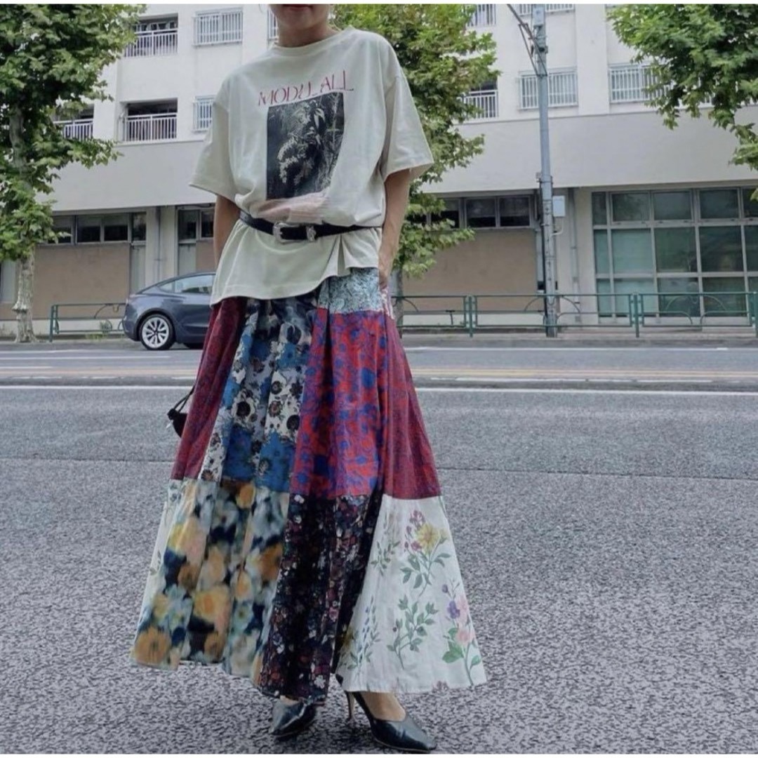 Ameri VINTAGE(アメリヴィンテージ)のAMERI LIBERTY PATCHWORK MLT SKIRT レディースのスカート(ロングスカート)の商品写真