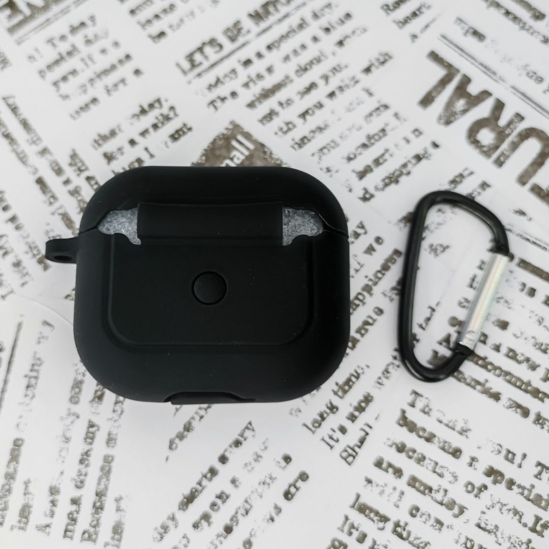 AirPods 第3世代 シリコンケース (04) ブラック スマホ/家電/カメラのスマホアクセサリー(モバイルケース/カバー)の商品写真