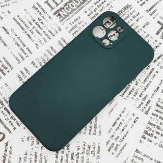 iPhone 12Pro シリコンケース (10) ダークグリーン(iPhoneケース)