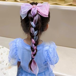 【大人気】 ヘアアクセサリー 韓国 リボン ヘアクリップ オーガンジー ふわふわ(バレッタ/ヘアクリップ)