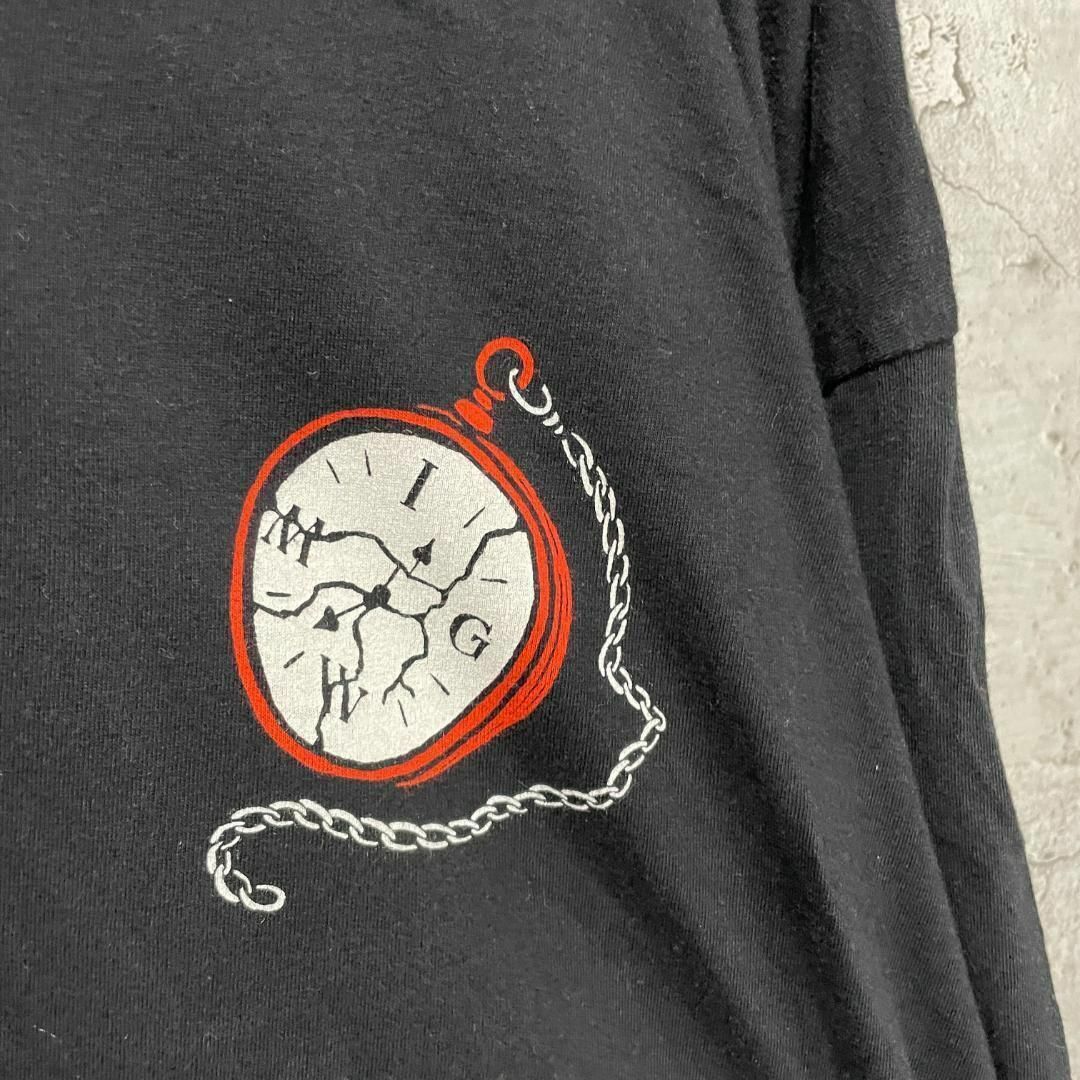 TIME AINT バックプリント 死神 時計 オーバー Tシャツ メンズのトップス(Tシャツ/カットソー(半袖/袖なし))の商品写真